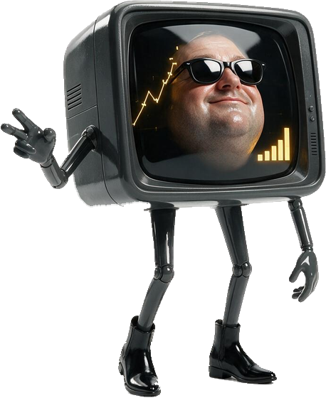 Data — a CRT television body with arms, legs and boots